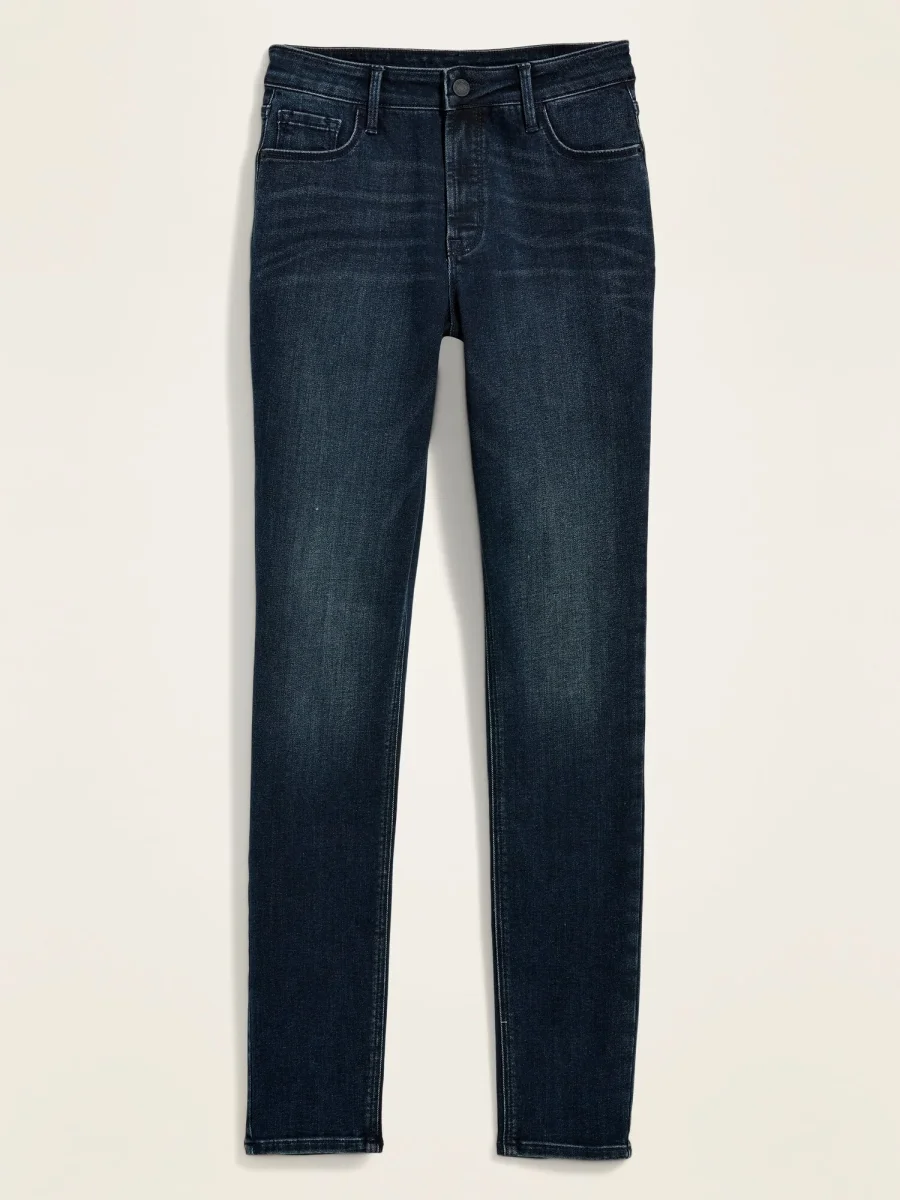 High-Waisted Rockstar Super Skinny Dark-Wash Jeans for Women - Image 8